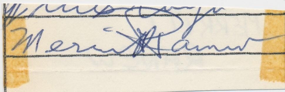 Merritt Ranew- Signed Clipping