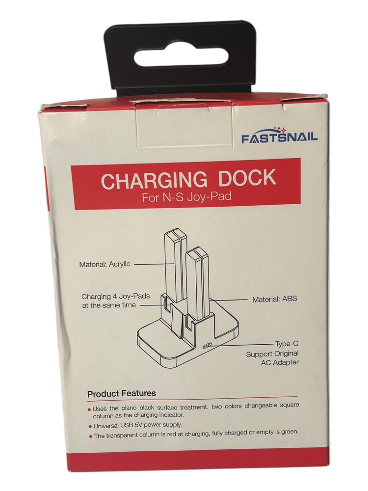 Charging Dock for NS Joy-Pad w/ Charging Cable & Type C Adapter Port