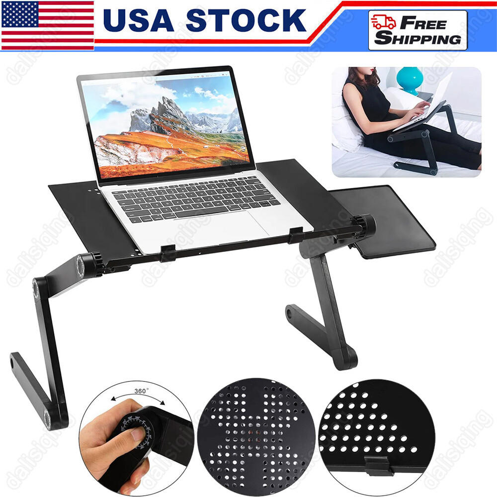 360° Adjustable Laptop Table Stand Lap Sofa Bed Tray Foldable PC Notebook Desk