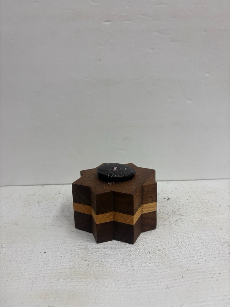 Walnut/chestnut handmade candle holders