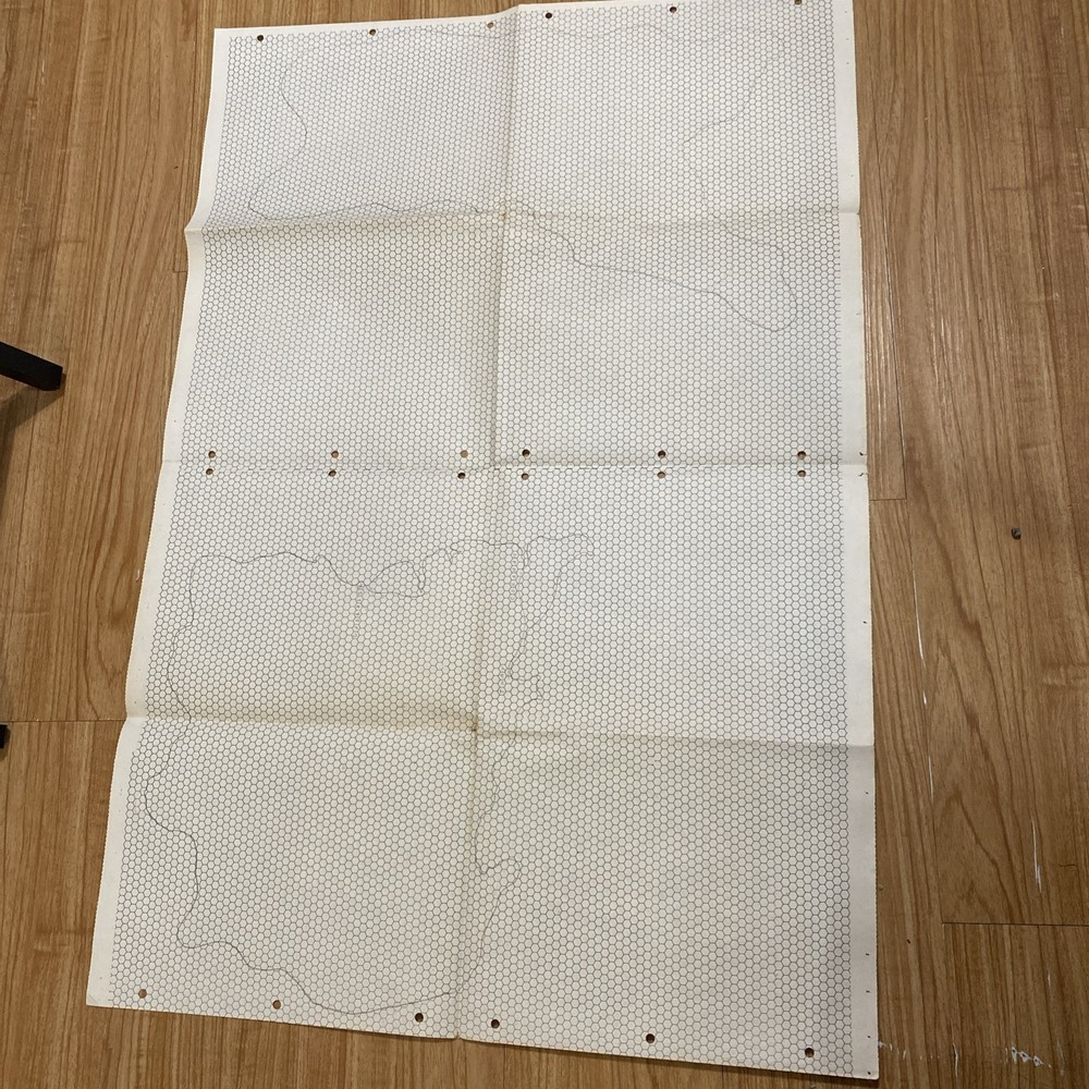 (3) Vtg RPG Gamescience Mega-Hex Sheets 16mm Wargaming D&D 22 x 35 *See Notes*
