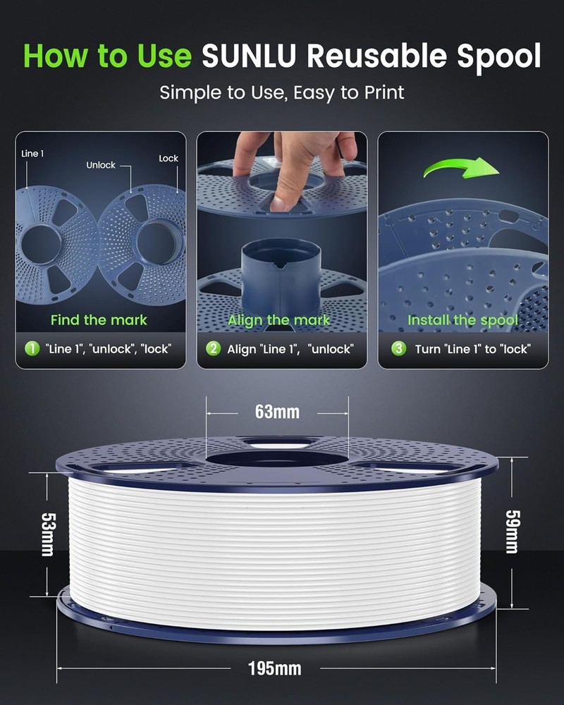 3D Printer Filament PETG Filament 1.75mm, Less Stringing Good Layer Adhesion ...