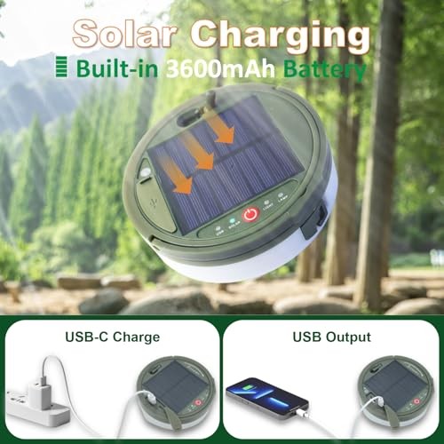 2-Pack Solar Camping String Lights, 39.4FT Portable Waterproof Camping 2 Pack