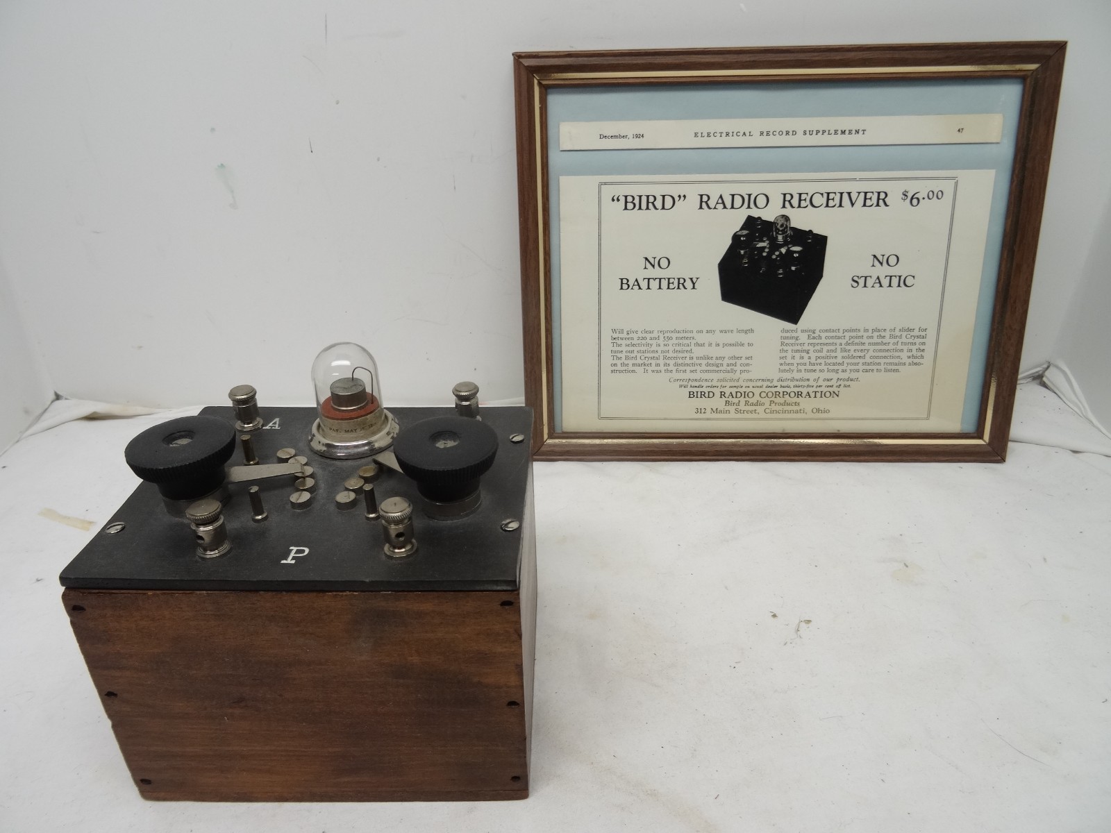 Bird crystal radio receiver nice rare