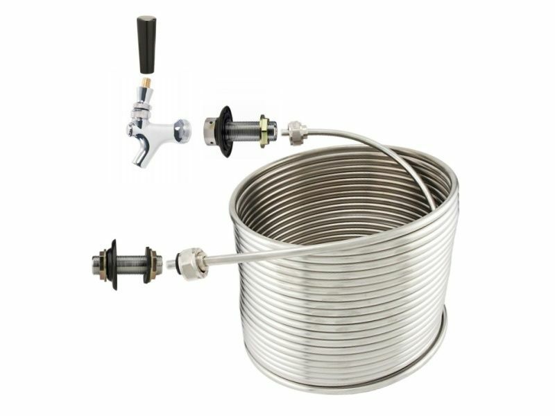 NY Brew Supply Jockey Box Single Faucet Coil Kit - 5/16" x 50', Right Hand