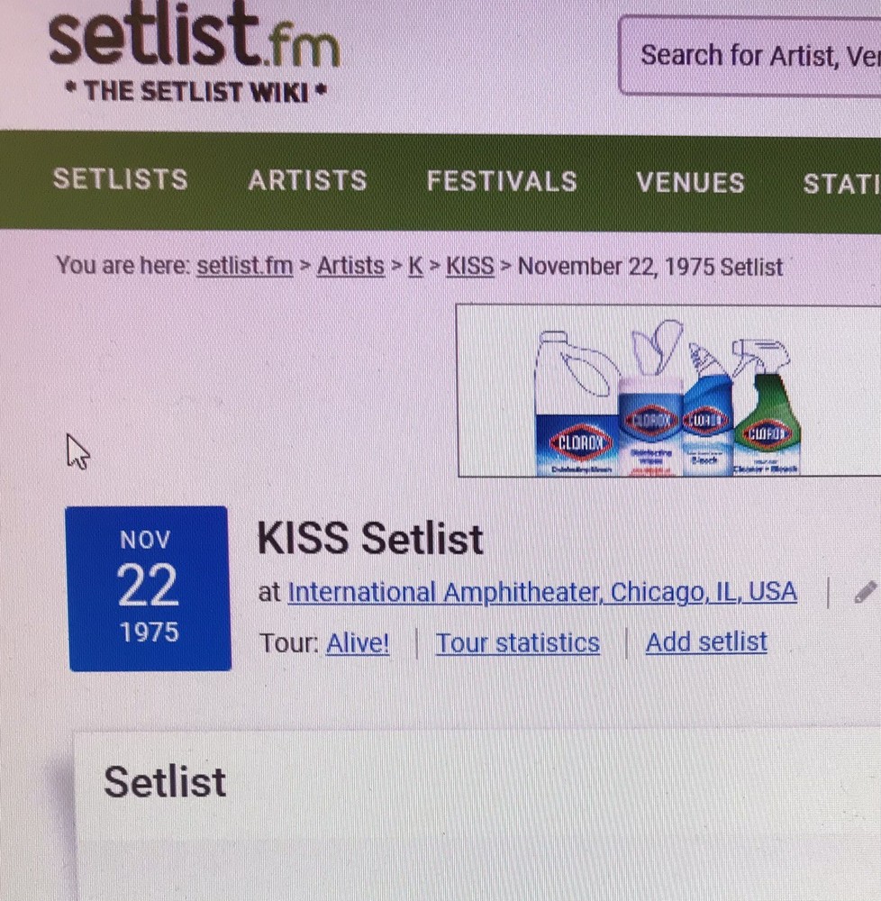 1975 KISS ALIVE TOUR 11/22 INTERNATIONAL AMPITHEATRE CHICAGO CONCERT TICKET STUB