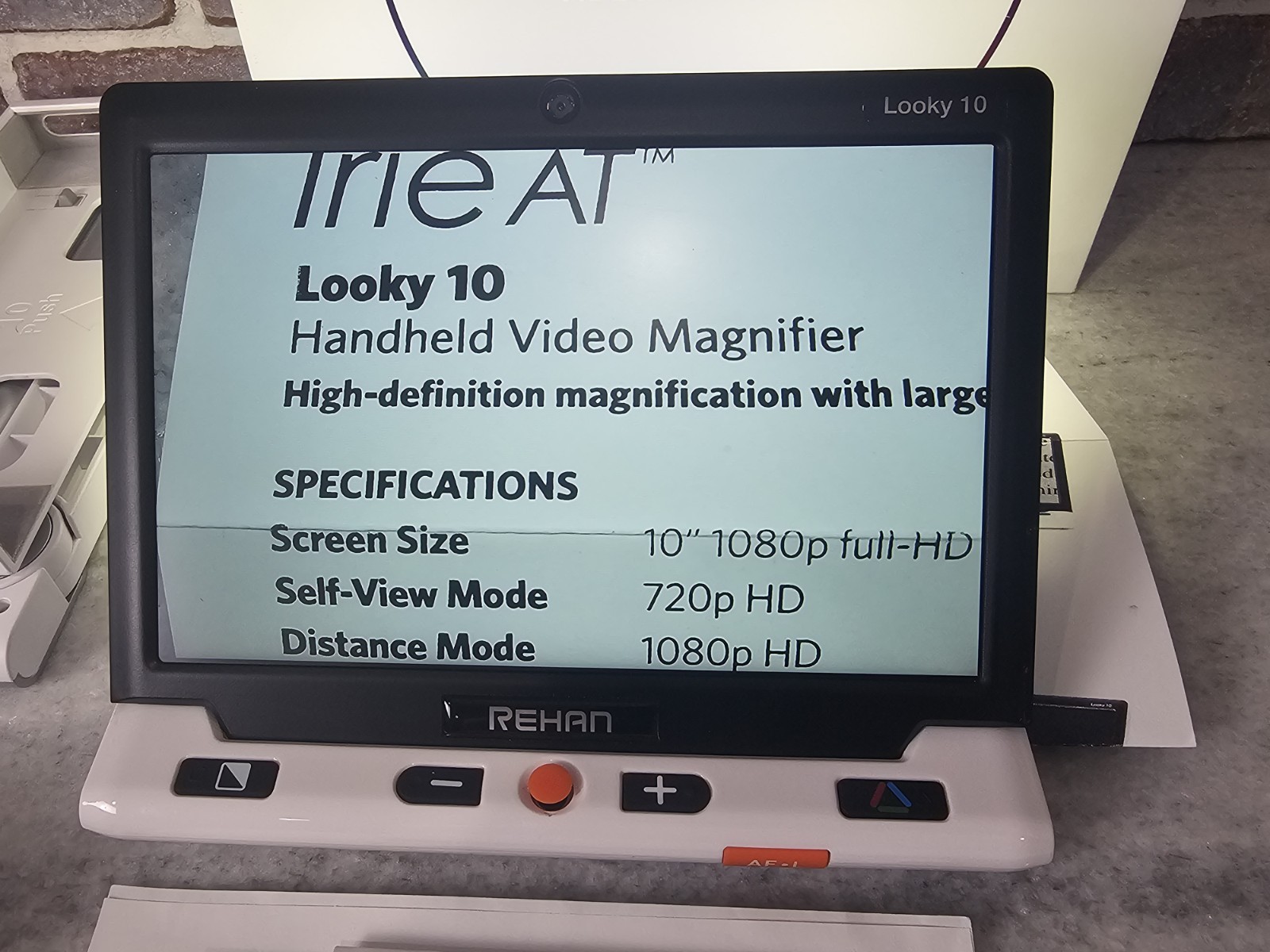 Rehan Looky 10 Low Vision Color Video Magnifier With Stand Pre-owned No Charger