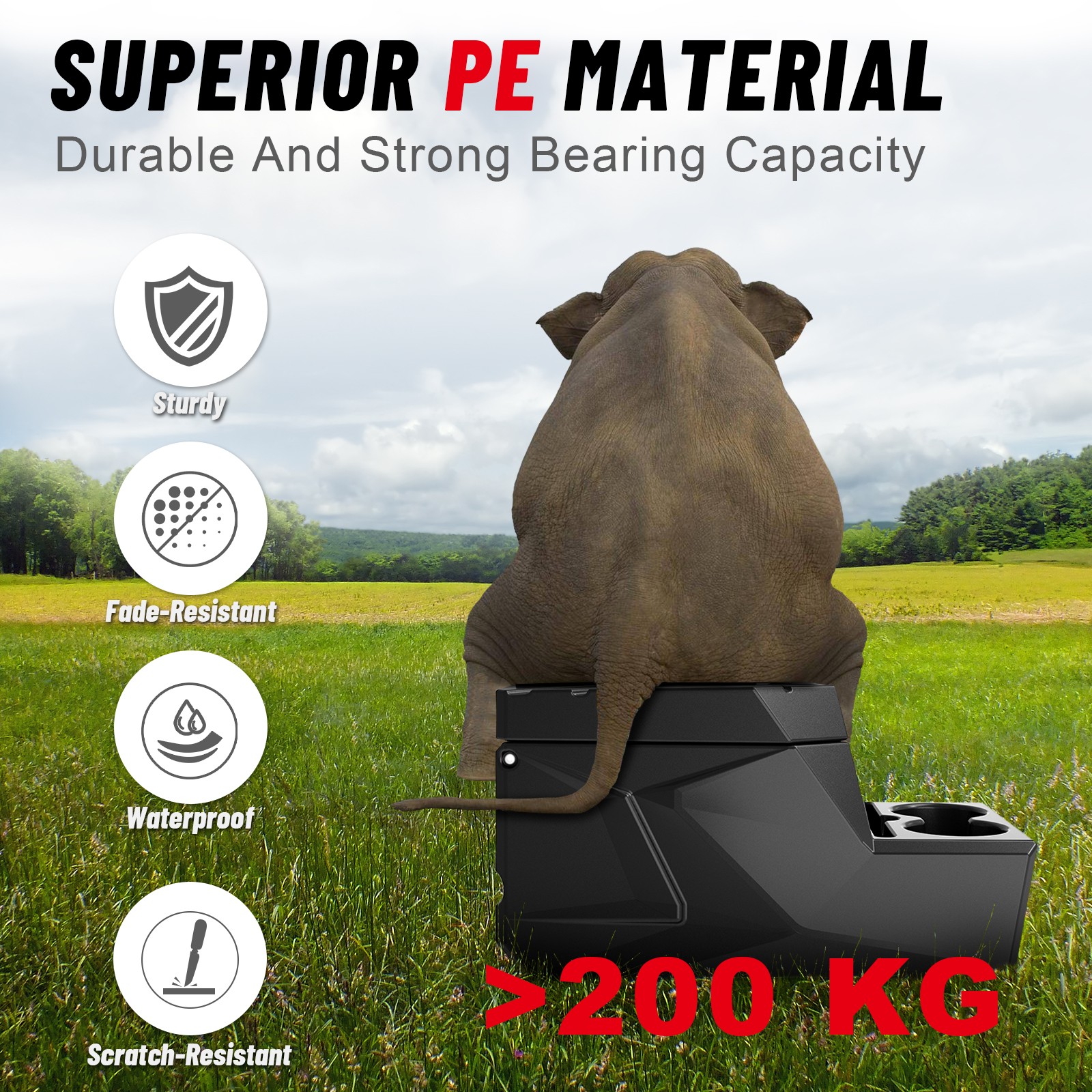 For Polaris Ranger 1000/ XP 1000/Crew XP 900/ 570 UTV Center Console Armrest Box