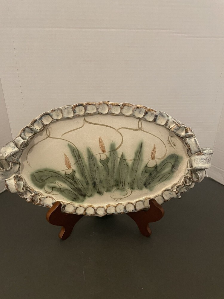 Hand Thrown Pottery Tray Gorgeous Brown