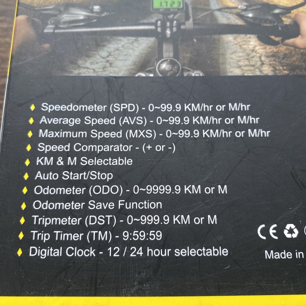 Digital Bicycle Computer Dondofla YC100-A Temperature Stopwatch Eta Memory New￼