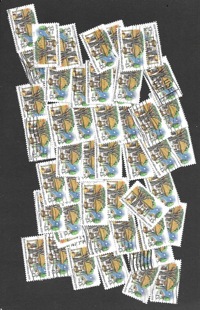 US Postage Stamps for Crafting- Scott 1725- 50 Alta Calif. - Black & Multicolor