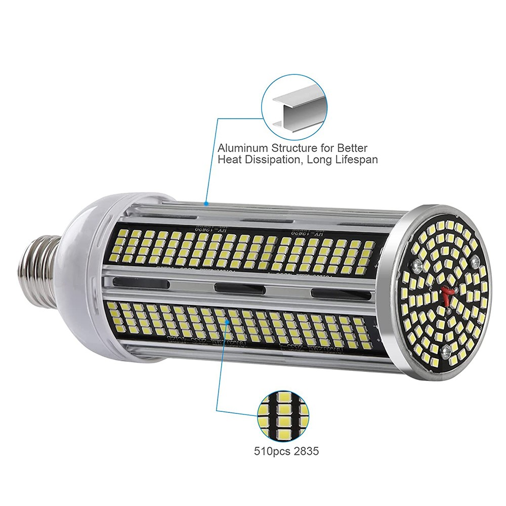 2Pack 600W Equivalent LED Corn Light Bulb 60W 7000Lumen 5000K Daylight White E26