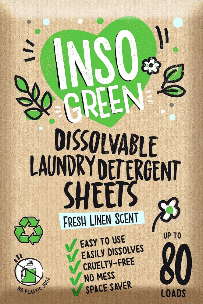 Eco Laundry Detergent Sheets - 80 Loads 40 Count (Pack of 1)