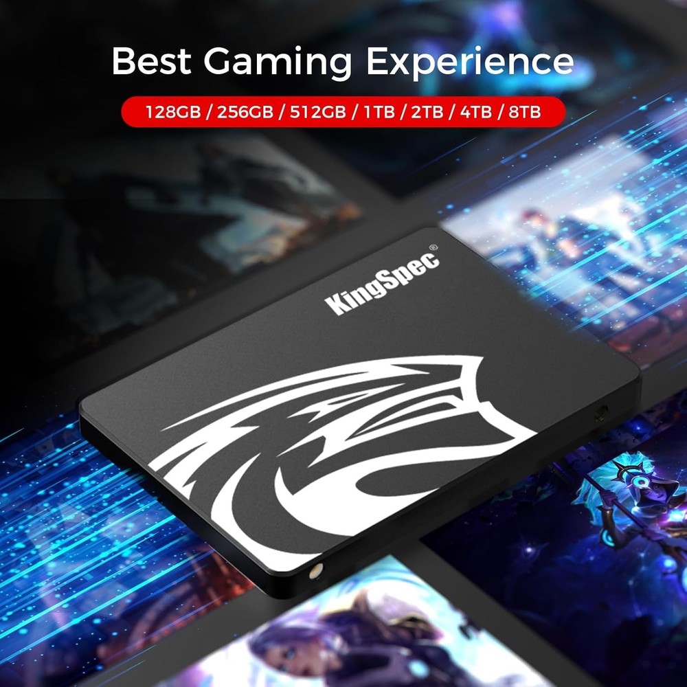 Portable 128GB Internal SSD | SATA III, Shock Resistant & Efficient Performance