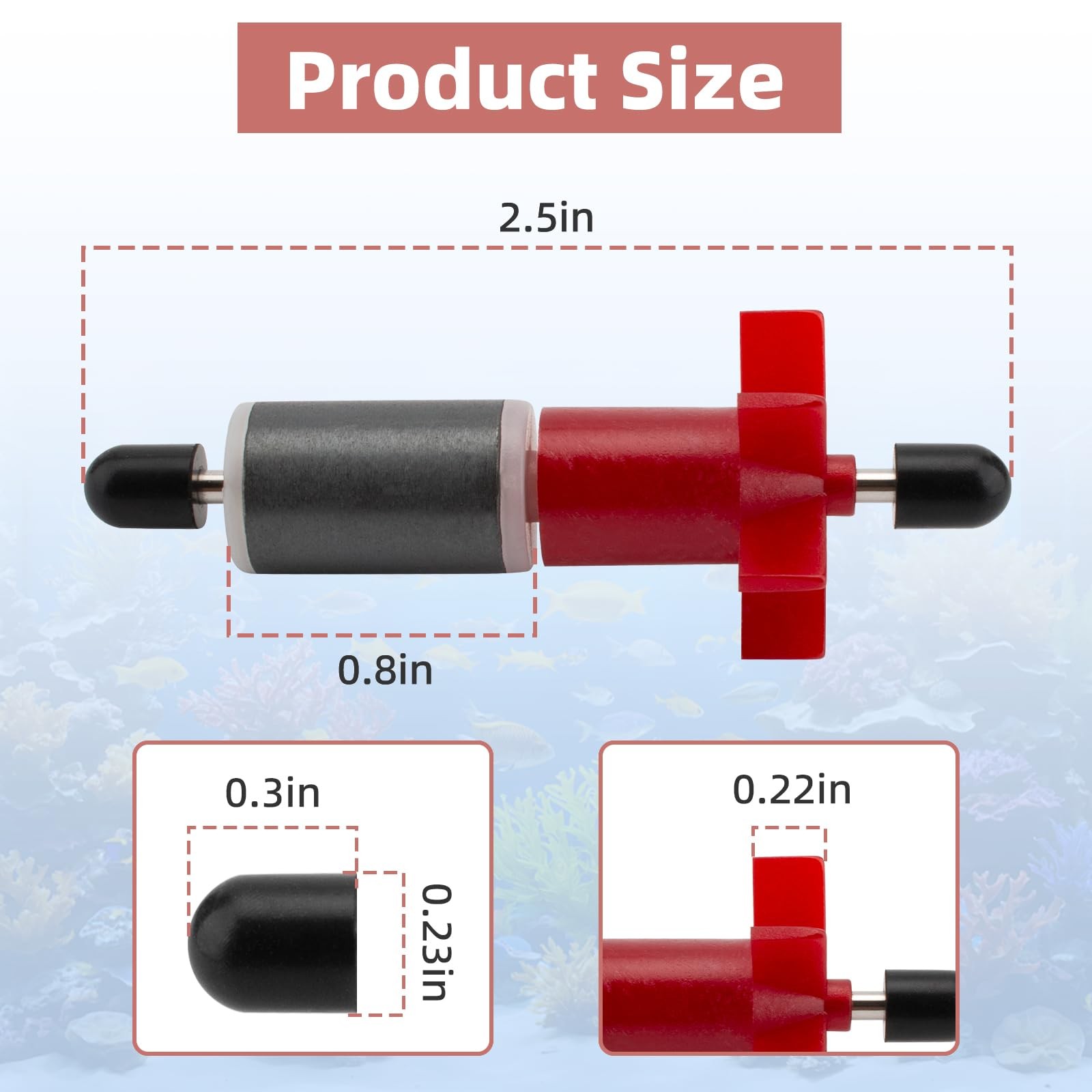 Impeller Assembly Replacement Part Compatible with Whisper 3, 4, White/Grey