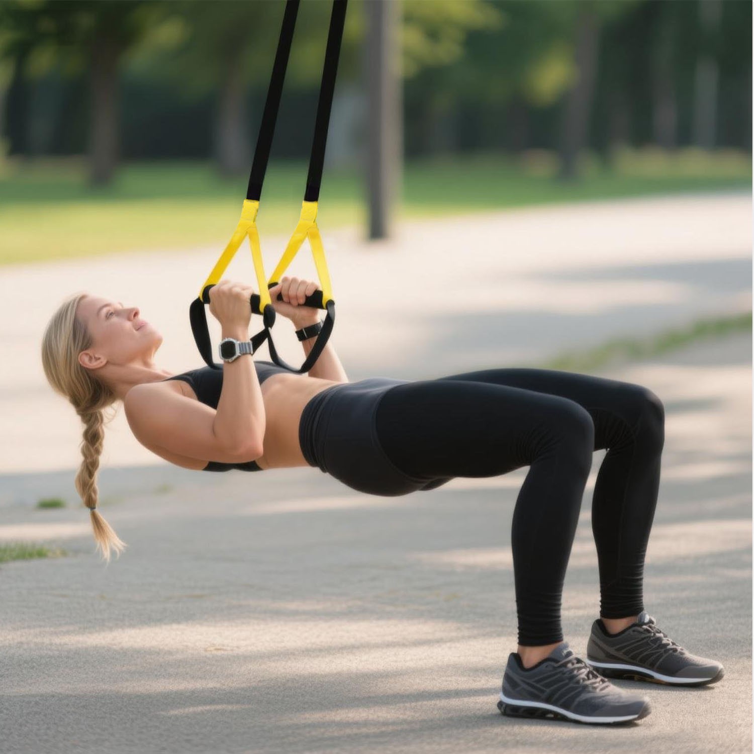 Home Gym Suspension Resistance Strength Training Fitness Straps Workout Trainer