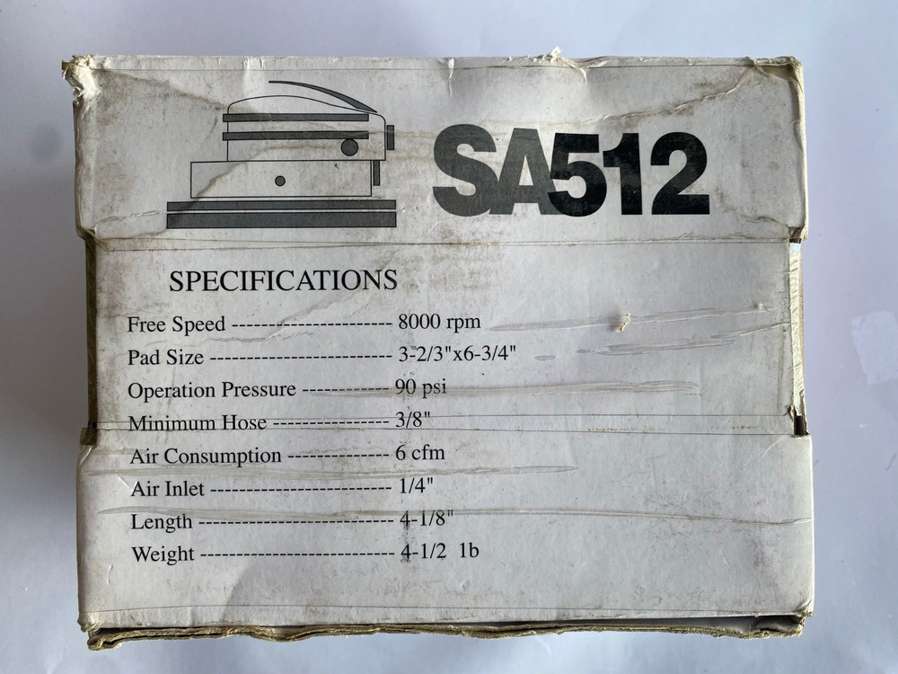 Air Orbital Jitterbug Sander - Model SA512 - New in Box