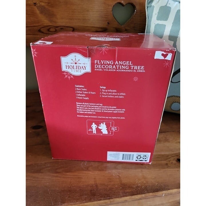 Holiday Time Flying Angel Decorating Tree Inflatable, 6.5FT Christmas Lights Up