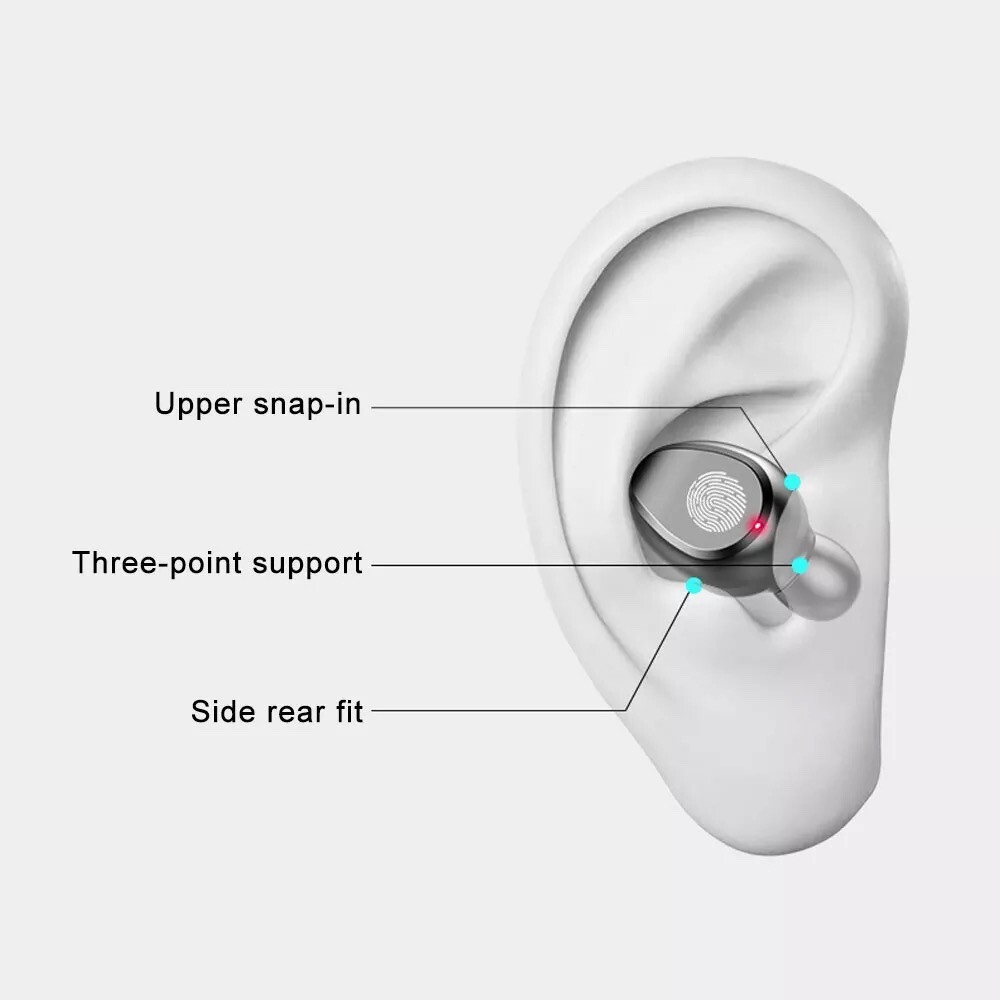 F9 TWS IPX7 Waterproof Earphone Wireless Touch Headset Bluetooth Earbuds