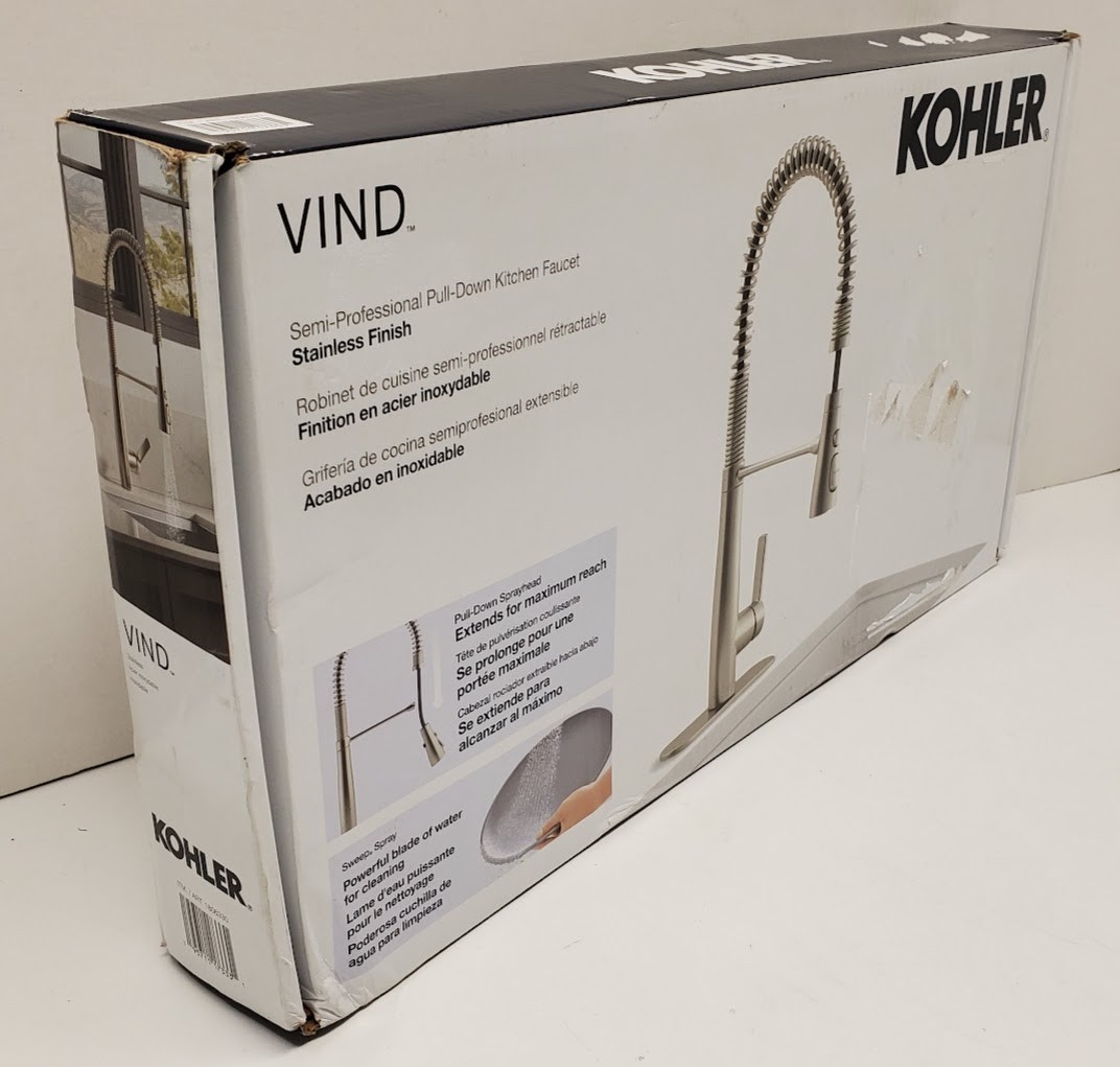 KOHLER VIND Semi-Professional Pull-Down Kitchen Faucet STAINLESS STEEL