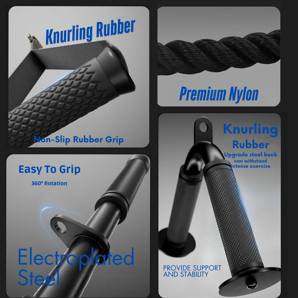 Cable Machine Attachment Set LAT Pulldown Attachments Weight Machine Accessories