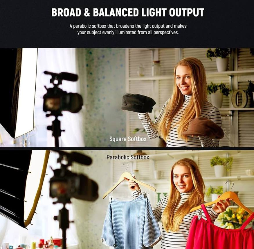 NEEWER 85cm Parabolic Softbox Quick Set up Quick Folding with Diffusers/Bag