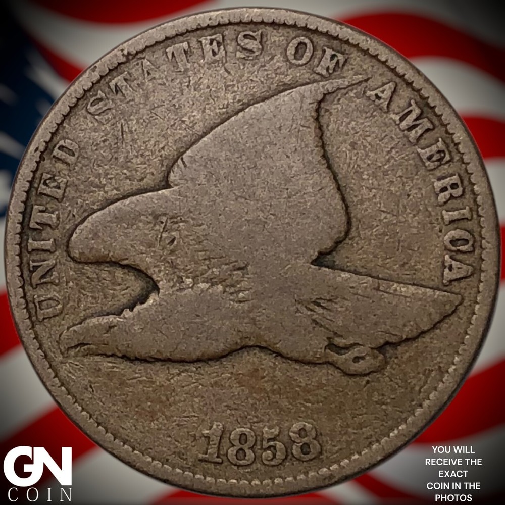 1858 Flying Eagle Cent Penny Y6872