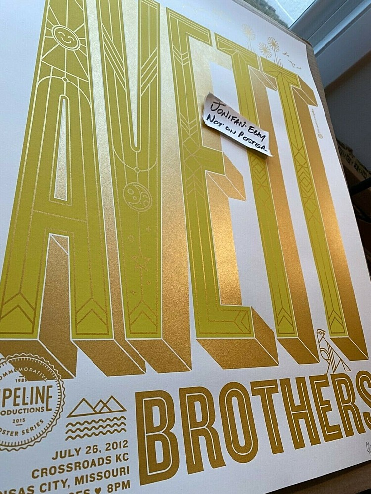 THE AVETT BROTHERS POSTER 2012 Kansas City MO SIGNED AP SUPER RARE Ships Today