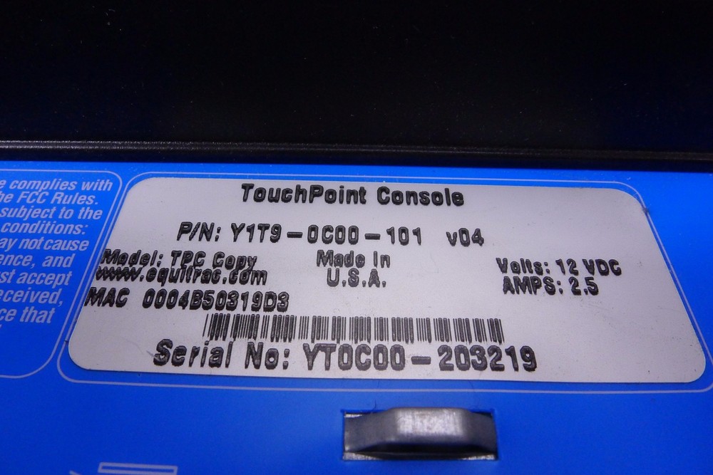 Equitrac Touchpoint Y1T9-0C00 Touch Screen Network Printer Management Console