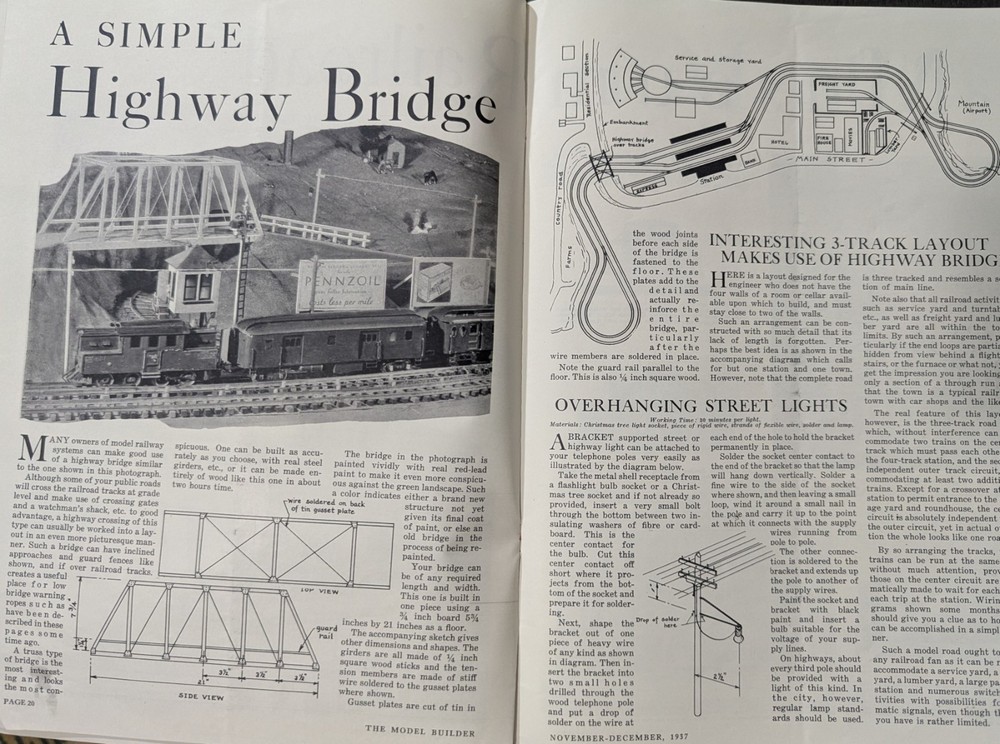 ***VINTAGE 1937 THE MODEL BUILDER MAGAZINE***