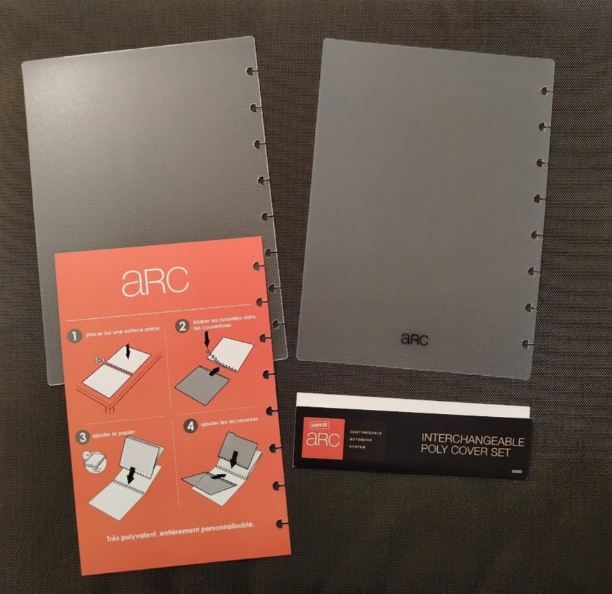 ARC Poly Cover Set 50052 Customizable Notebook System Staples Transparent Covers