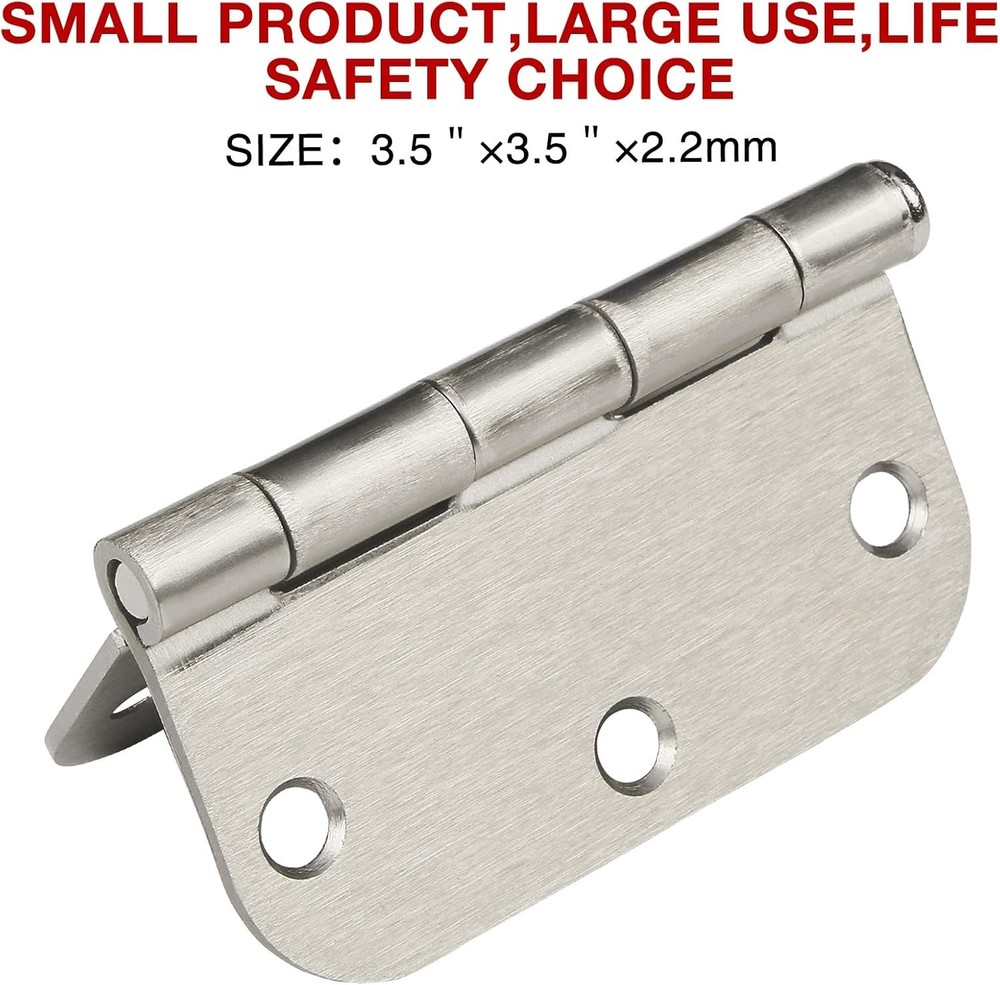 Silver Brushed Nickel Interior Hinges 3.5 Inch 30 Pack
