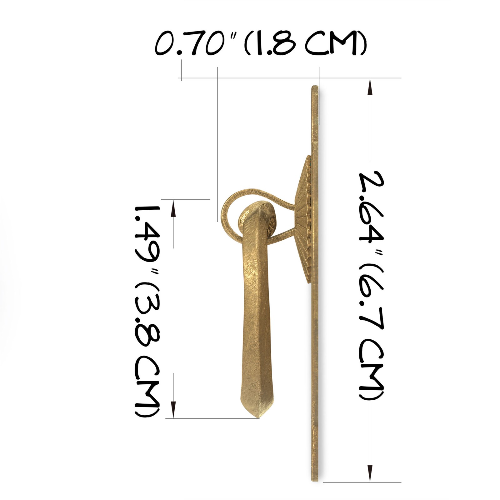�Prosperity� Brass Drawer Pulls 4 x 2.7� - Set of 2