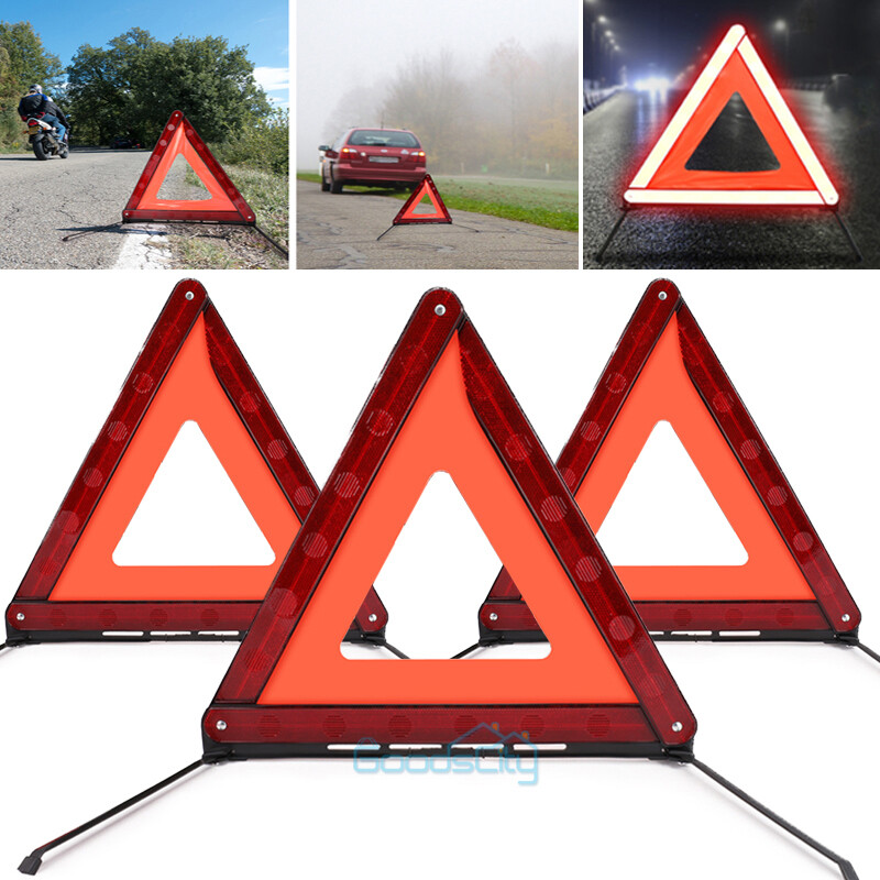 3X Warning Dot Approved Kit Triangle Emergency Shutdown Reflective Safety Board