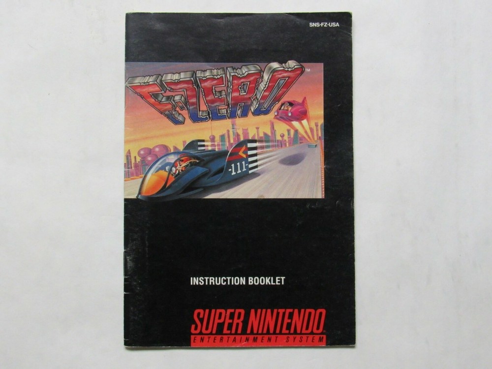 F-ZERO Manual, no game SNES SUPER NINTENDO