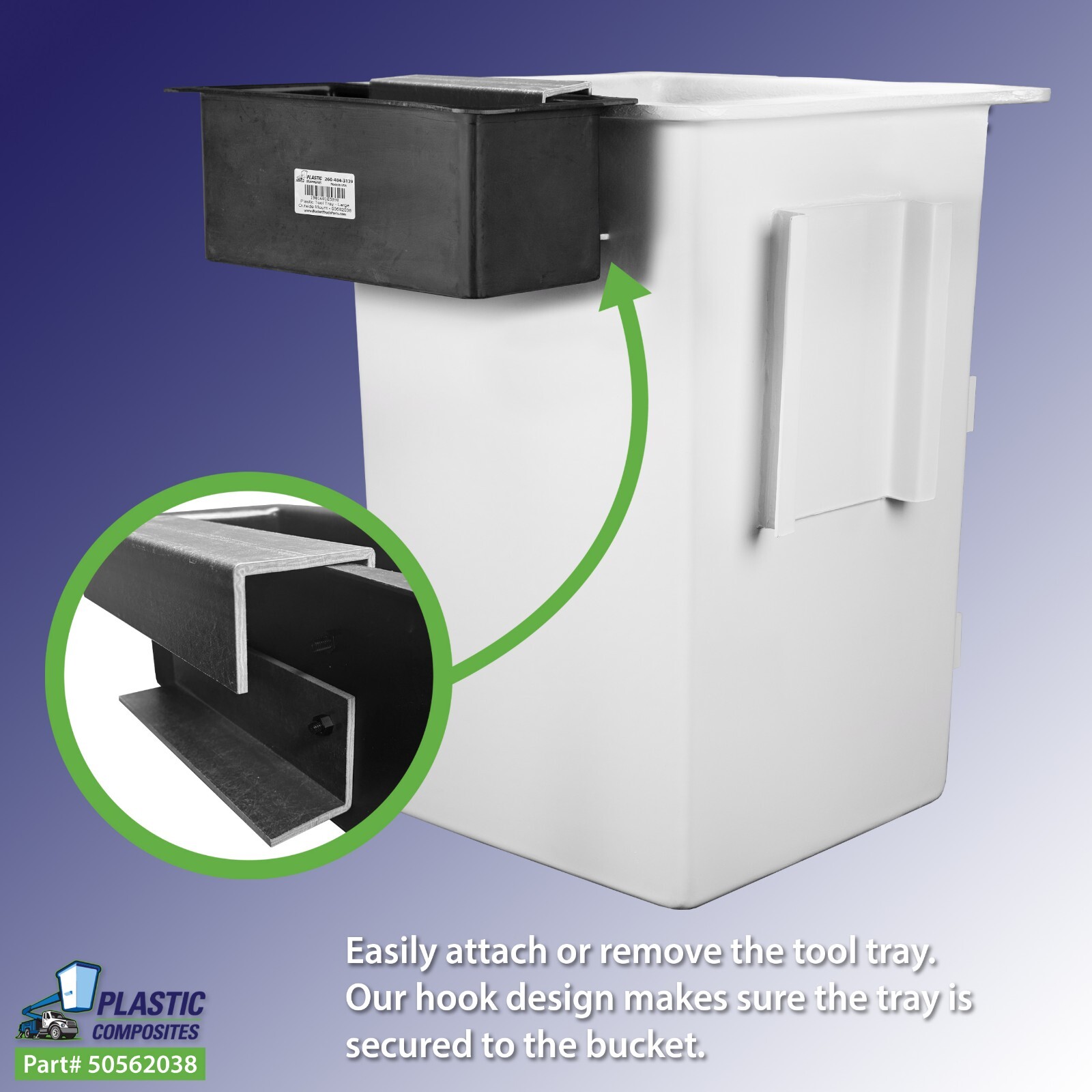 Bucket Truck Parts HEAVY DUTY Plastic Tool Tray (Outside Mount)