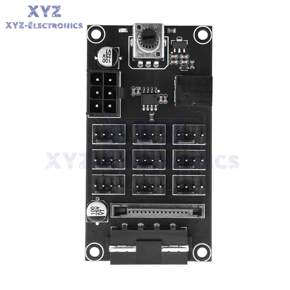 Computer Chassis PWM Violent Fan Speed Controller 9-Channel Fan Hub Controller