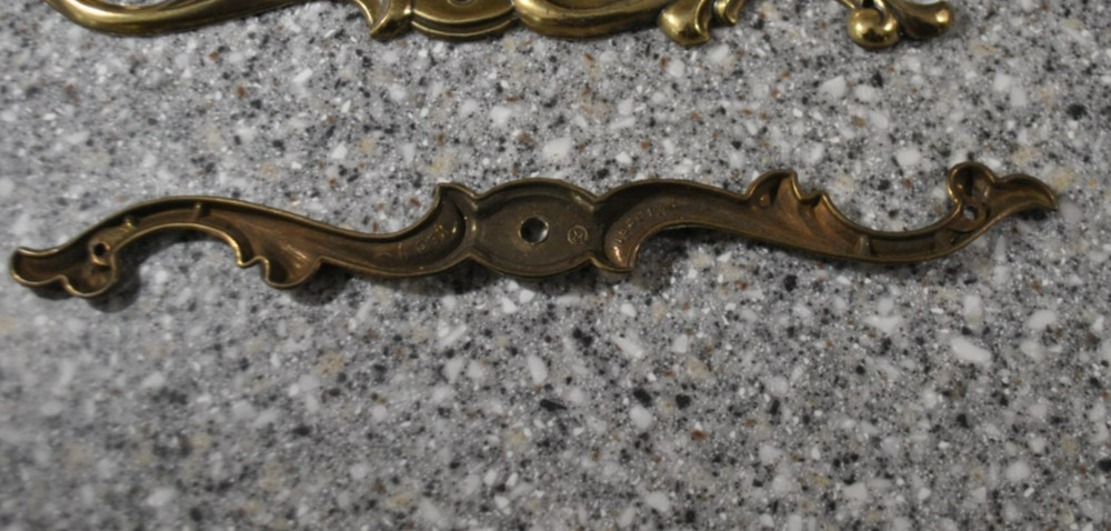 Lot Vtg KBC Cabinet Pull/Knobs, Backplate, Hinges