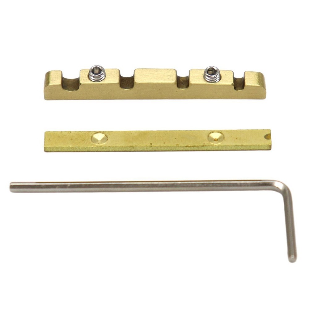 4 String Bass Nut Adjustable Height Brass Nut Length 38x3.5mm Split Regulation