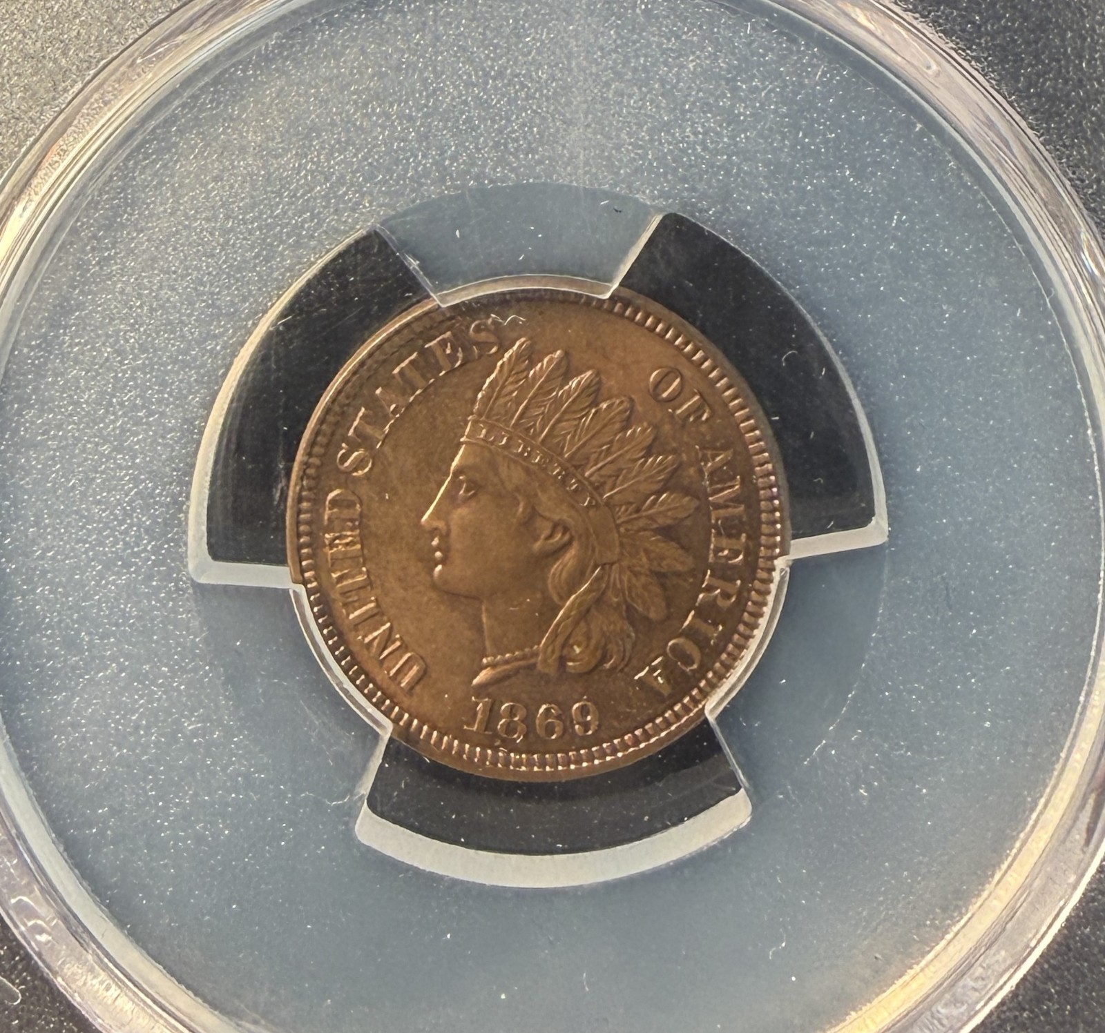 1869 Indian Head Cent, MS63BN PCGS, (14941)