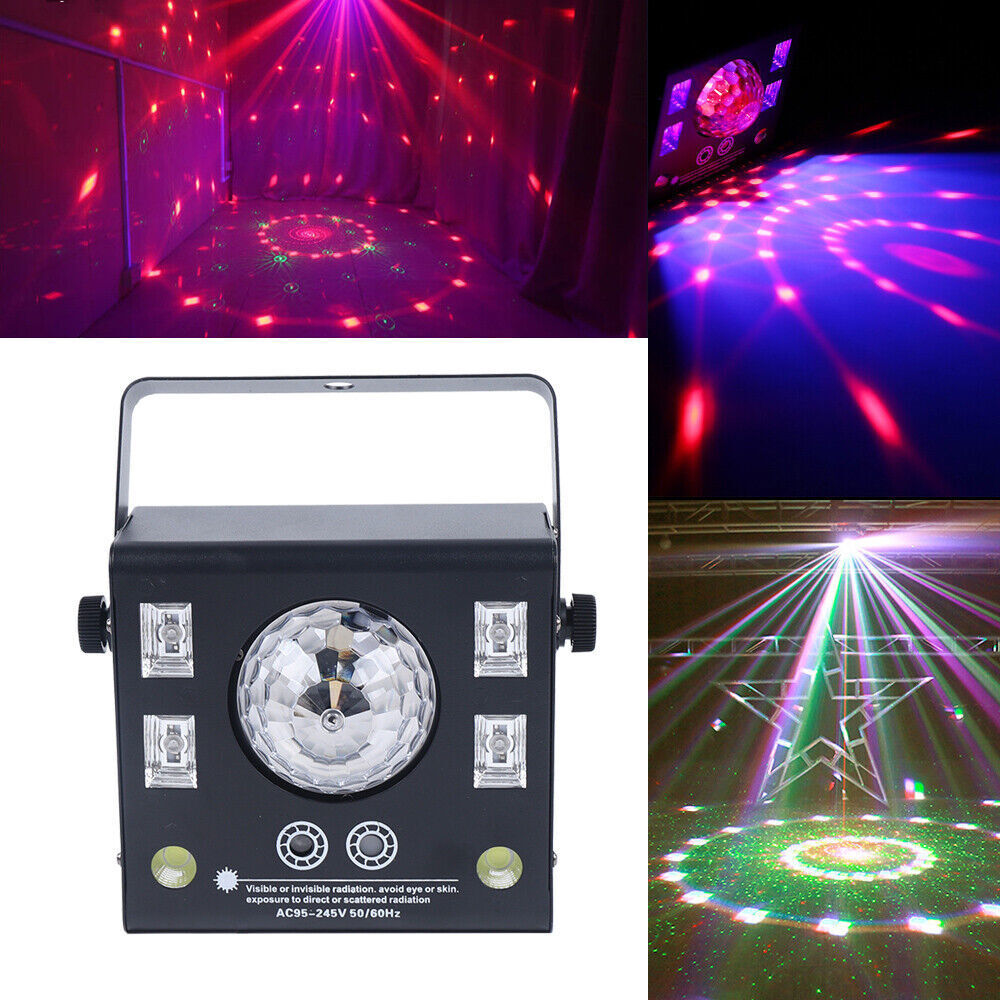 New 4 in 1 Mixed LED Light Party DJ Disco Lights Effect Pattern Strobe Light