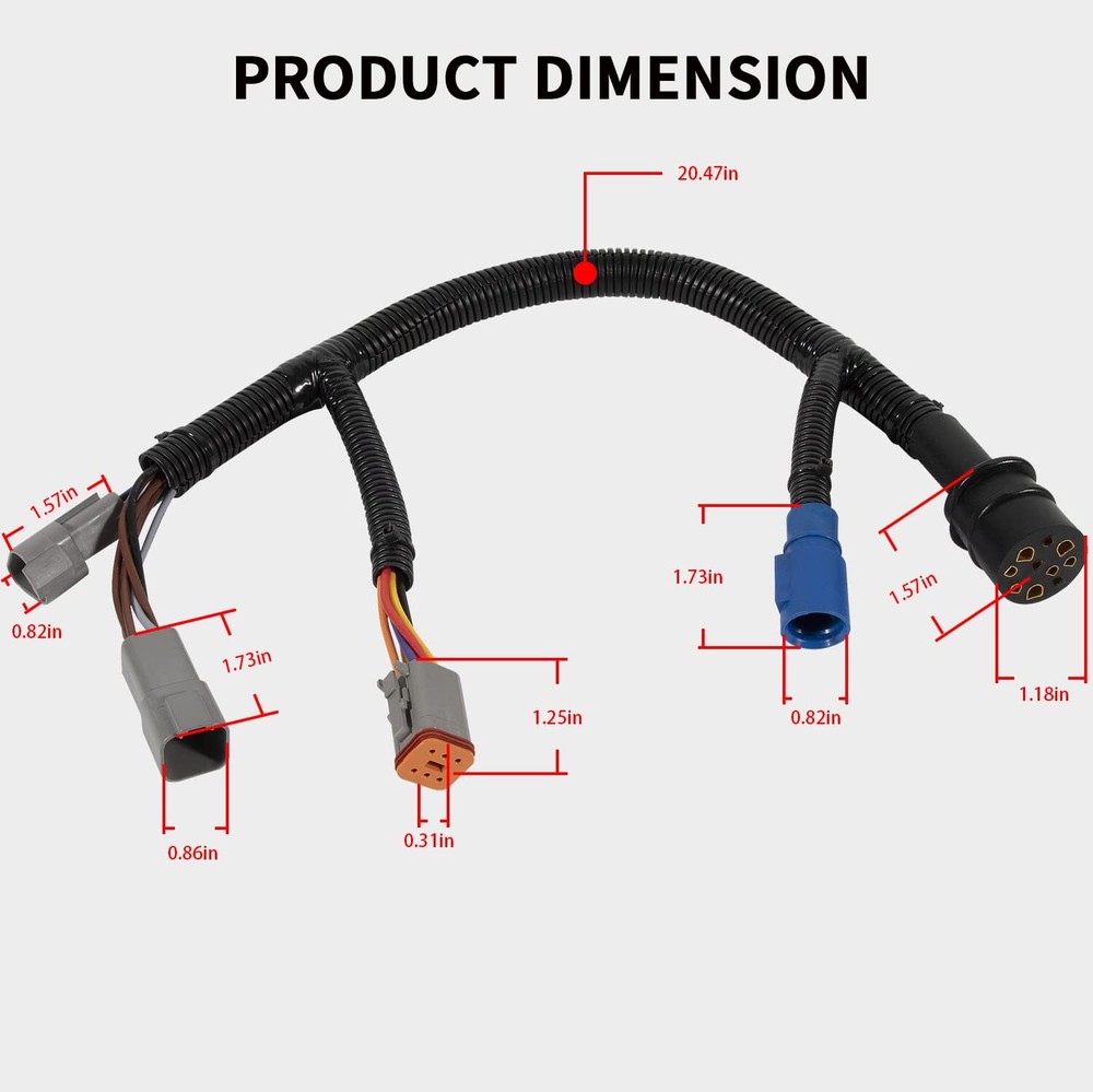 423-6344 Engine Adapter Harness Replace 176344, for Johnson & Evinrude 1976-1995