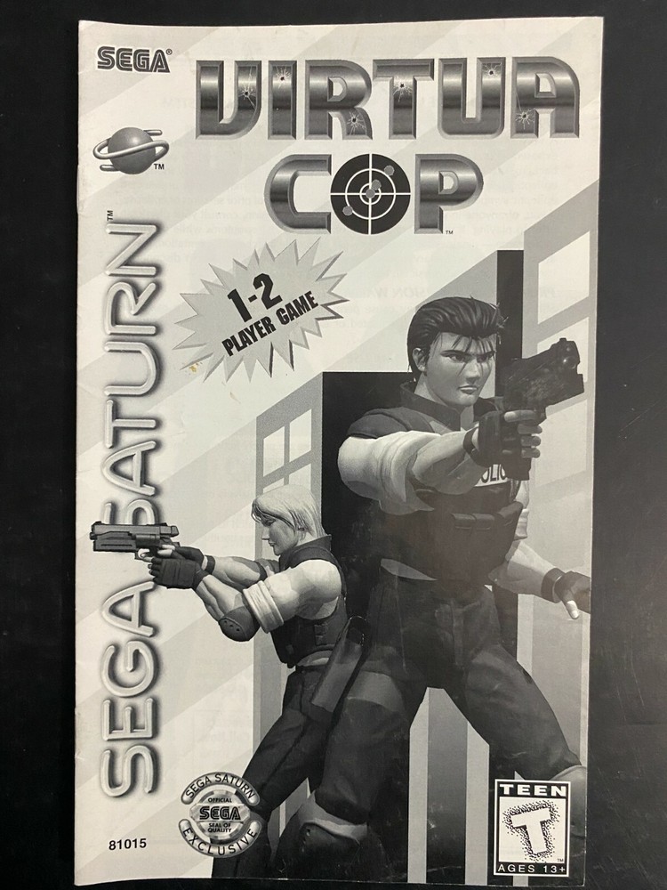 Virtua Cop SEGA Saturn Instruction Manual Only