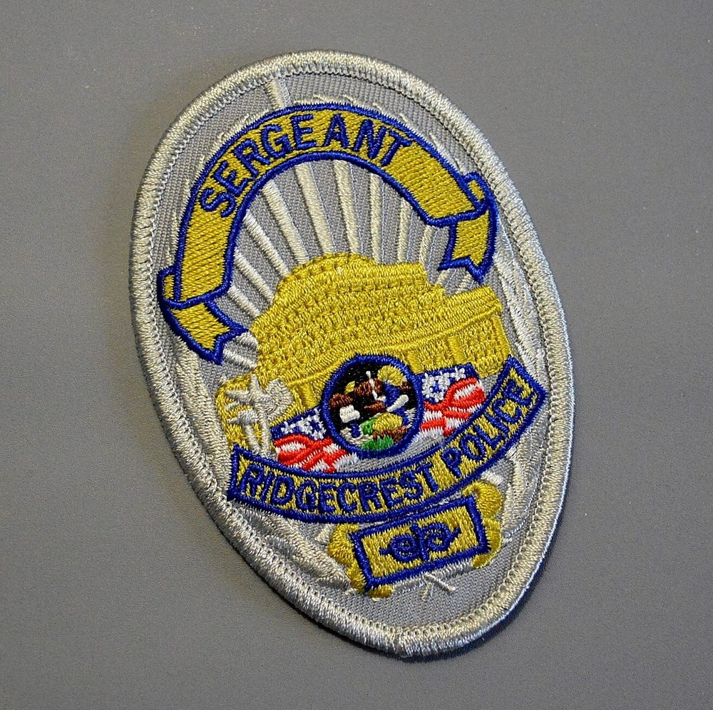 Ridgecrest California Police Sergeant Patch ++ Mint Kern County CA