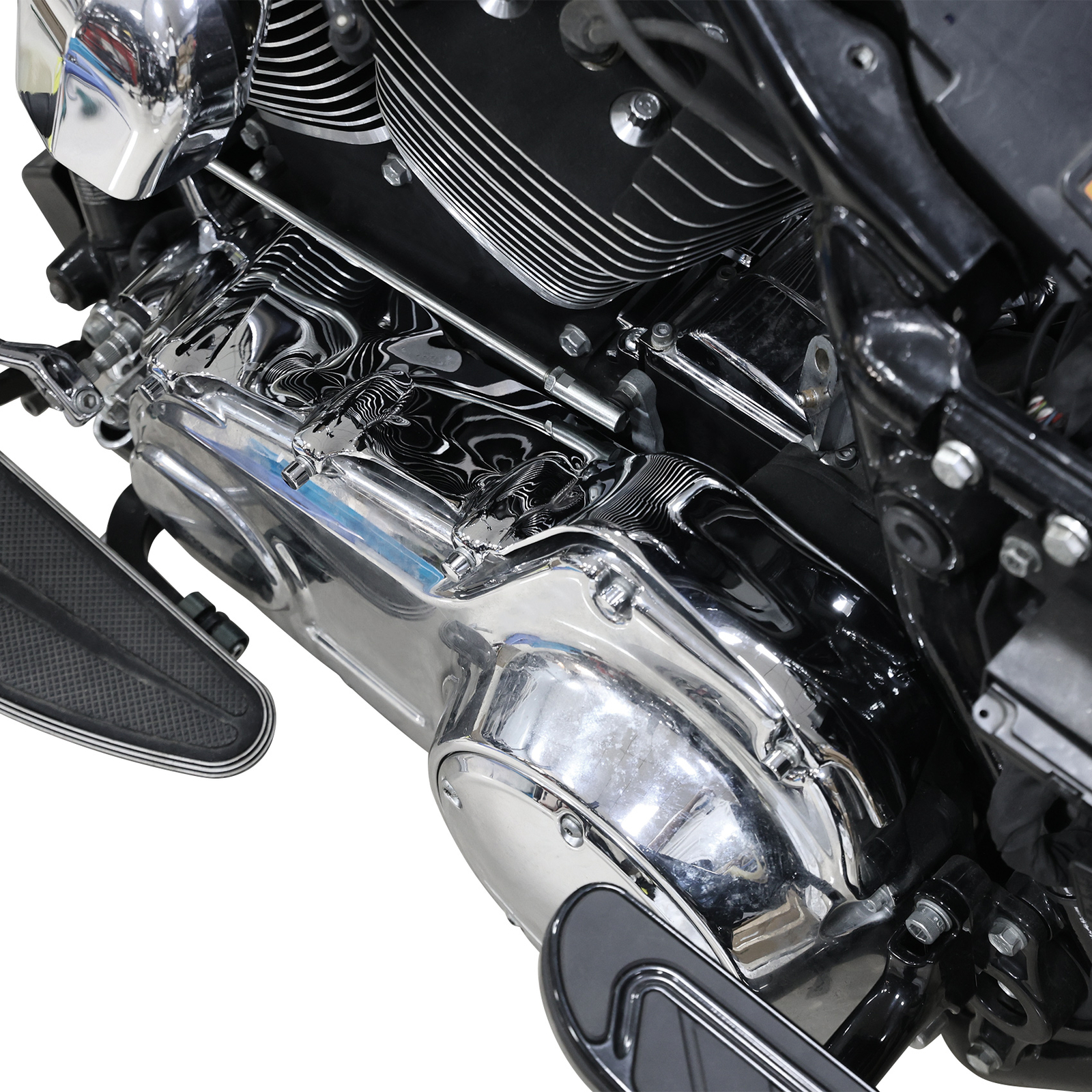 Chrome Inner Primary Covers Trim Fit For Harley Touring Road King Glide 2009-16