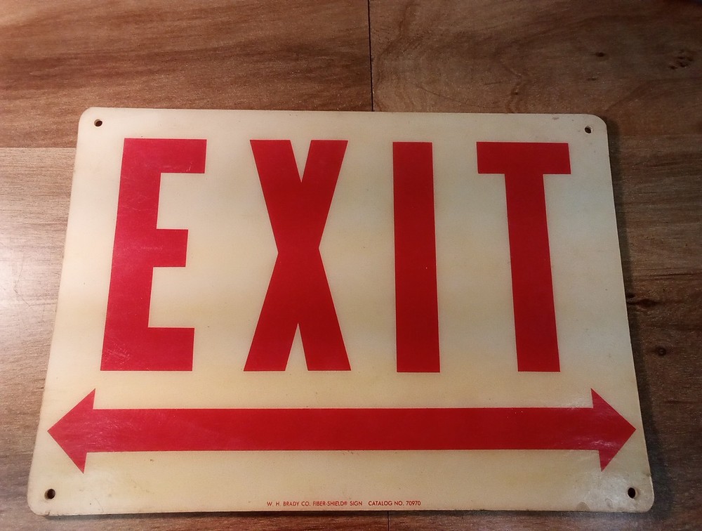 Brady #70970 Exit Sign 14"x10"