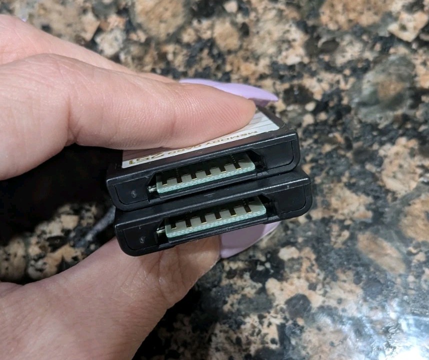 2 Pack Loose Nintendo GameCube Black Memory Card 251 Blocks (DOL-014) OEM