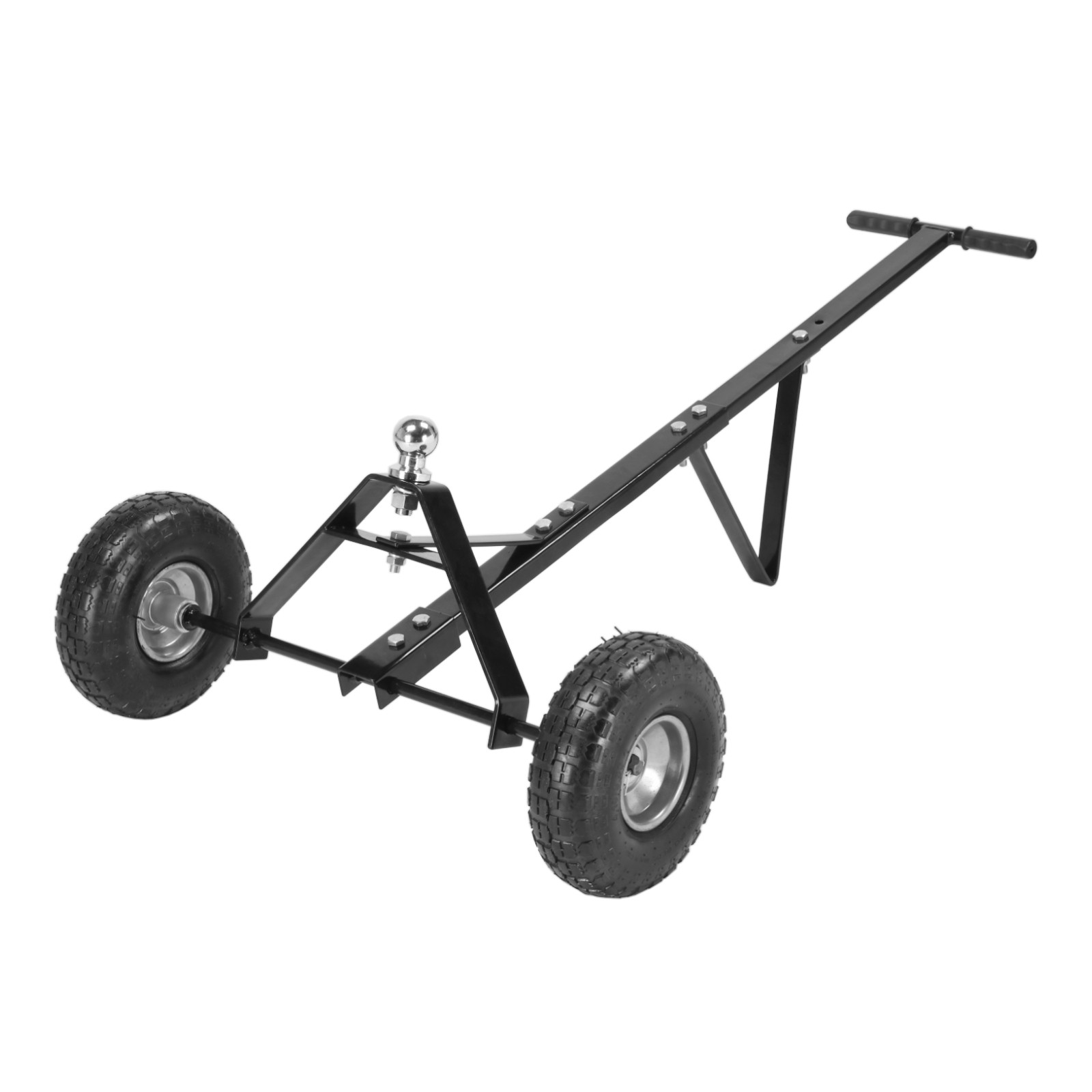 Trailer Dolly w/ Solid Tires for Moving 600Lbs Black Powder Coated Steel