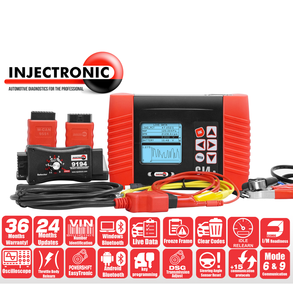 INJECTRONIC CJ4R OBD2 All System Diagnostics Oscilloscope 40+ service functions