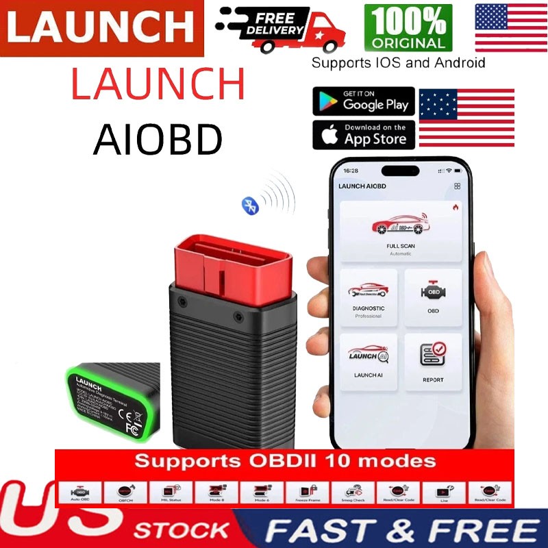 *LAUNCH AIOBD Car Diagnostic Tool Full System Bluetooth OBD2 Code Reader Scanner